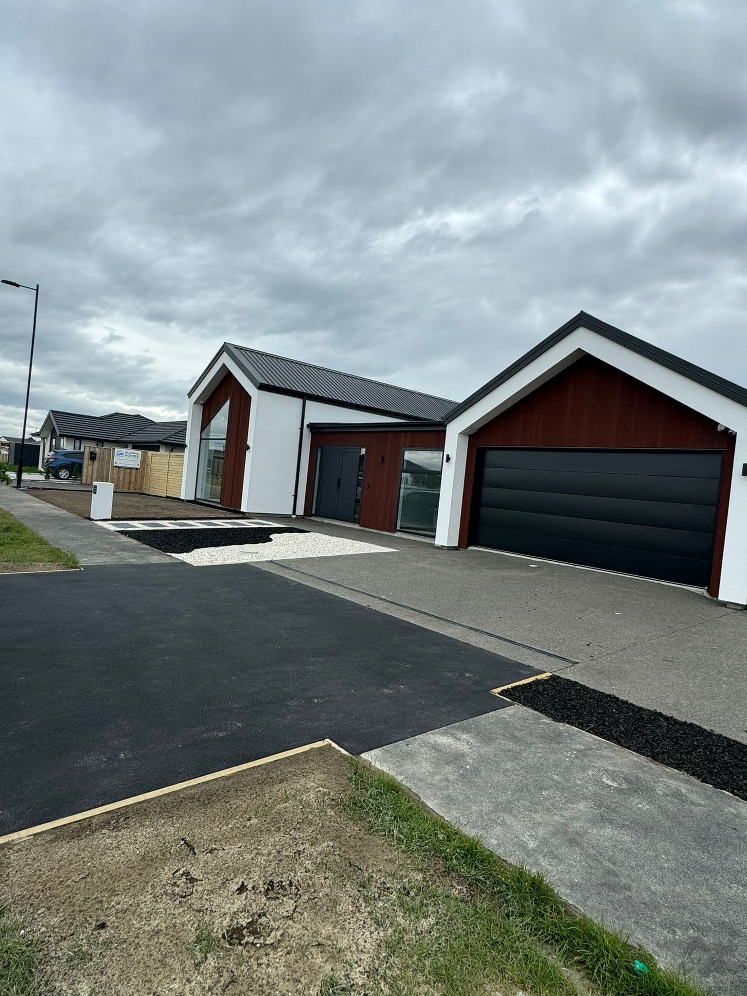 New Build Dark & Cedar Exterior — Garden City Painters Christchurch
